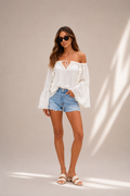 Flowy off shoulder blouse