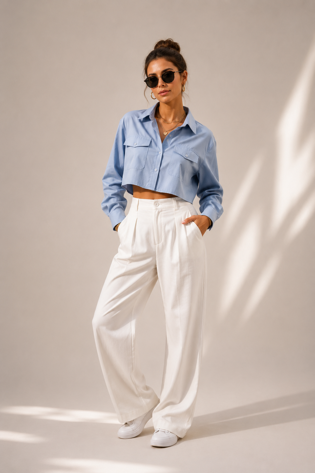 Cropped Monte Carlo blouse